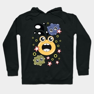 Cartoon clouds with a crying frog Hoodie